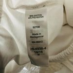 Woman Within  Pants Pull On Cropped Elastic Waist Cotton Knit Blend White M 14/16 Photo 3