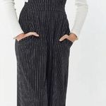 UO Urban Outfitters Pheobe black pinstripe jumpsuit S Photo 4