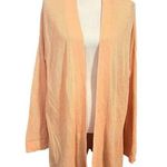 Chico's | Women's Beachy Orange Cotton Linen Blend Open Knit Cardigan Sz 3 Sz XL Photo 0