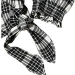 MELLODAY Long Sleeve Blouse Black Gingham Print Tops Size Medium Photo 2