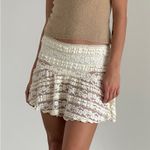 Motel Rocks Ragna Unlined Mini Skirt In Ivory Lace Photo 1