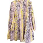 Ganni Leopard Cotton Poplin Trapeze Mini Dress Photo 0