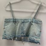 ZARA  NWOT Tank Top Blue Denim Women’s Cropped Spaghetti Strap Vacay Summer Sz Photo 7