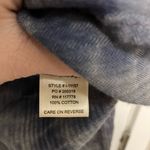 Lovestitch  Blue Tie Dye V Neck Long Sleeve Peasant Blouse Photo 2