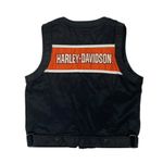 *Harley Davidson Womens Vest Size XS Black Racing Zip Motorcycle Biker Nylon Photo 2
