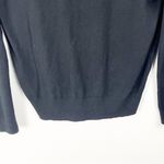 J.Jill Black Silk Wool Blend Deep V-Neck Long Sleeves Sweater, Size Small Photo 8