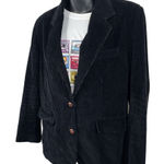 VTG 90s Whimsi Goth Academia Corduroy Campus Blazer Women’s 16 Black Photo 0