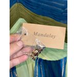 NWT Mandalay Quartz Green Blue Silk Beaded Sequin Midi Evening Gown Dress Size 4 Photo 12