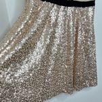 Forever 21 Gold Sequin Dress Size Large Light Beige Cream Color Feminine Flirty Photo 2
