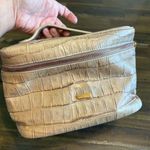 Giorgio Armani  Faux Croc Train Case Travel Bag Makeup Cosmetic Cream Zip Around Photo 0