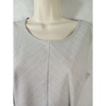 Liz Claiborne Liz Claiborne Career Women Medium Gray Purple White Striped W/ Belt Sleeveless Photo 1