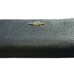 Coach Navy Blue Pebble Leather Phone Zip Around Accordion Wallet with box Photo 9