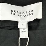 Derek Lam  10 Crosby Mini Dress Size‎ 6 Black Long Sleeve Smocked Ruffle Cotton Photo 4