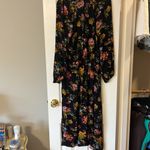 Natural Life Rowan Black Floral Side Slit Midi Maxi Dress Sz S Photo 4