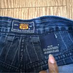 Route 66 Vintage 1990's  Pinstripe Denim Boater Shorts Women Size 13 / 14 Photo 4