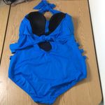 Venus New Women’s Super Sexy 1pc Sheer Sides Swimsuit Blue Size 24 Photo 4