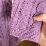 J Jill lilac chenille cable knit Crewneck plush sweater size XSp petite Purple Photo 8