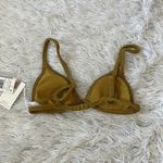 Good American NEW  Always fits Triangle bikini top dirty olive001 size Small Photo 5
