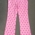 SheIn 💛 Cutie Zip Fly Heart Print Straight Leg Pants, Size XS Photo 0