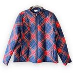 kim rogers  Blue Red Plaid Zip Front Jacket Women’s Size XL Belk Thanksgiving New Photo 0