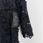 Tuckernuck NWT  Guipure Lace Daphne Dress Black Ruffle Neck Bow Back Size Small Photo 5