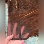 Vintage sheer shimmer bronze button down long sleeve cardigan set, size medium Photo 10