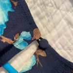 Altar'd State Altar’d State‎ navy blue flower dress Woman’s size L large Lined Summer short Photo 5