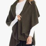 Anthropologie Shawl Vest by MOTH Olive / Army Green Two Arm Holes One Size GUC Photo 0