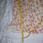 Free People  boho ditsy floral White Pink Crochet Lace Hippie Top Photo 7