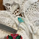 Farm Rio NWT  Anthropologie Off Shoulder Eyelet Midi Lace dress white L PETITE Photo 6