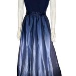 Slny SL Fashions Ombré Satin Bow Sash Gown Navy/Wedgewood Women’s Sz 16 NWT Photo 0