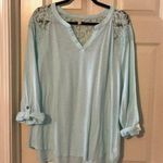 Sonoma Flowy teal shirt with lace size 2X Photo 0