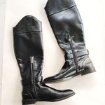 ZARA Flat Tall Black Riding Boots w/ Buckles Womens Size 7.5 38 7053/301 Shoes Photo 2