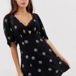 Free People Clove Mockingbird Mini Dress in Black Combo Size 2 Photo 0