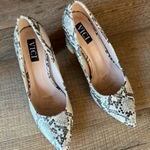VICI  Jasmin Snakeskin Multi Pointed Toe Heels Photo 0