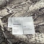 Reformation ‎ Jaz Python Snake Print Wrap Midi Dress Gray Size Small Photo 11