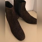 Bruno Magli women leopard suede short heel boots Size 6 Made in Italy Black Photo 9