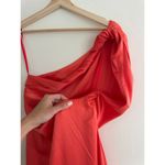 Free People  Victoria Peach Orange One Shoulder Maxi Dress Size 8 Photo 11