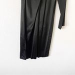 Love moschino  Satin Long Sleeve Shirt Dress in Black Photo 4