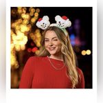 Disney Mickey Mouse Snowman Holiday Ear Headband Adults Limited 2025 Edition NWT Photo 2