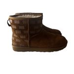UGG  Chestnut Suede Ankle Boots Women size 10 logo print Photo 2
