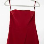 White House | Black Market NEW Wine Red Convertible Strapless SplitLeg Jumpsuit, 2 Photo 3