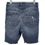 Cali Juniors 3 Jean Shorts Ultra High Rise Distressed Denim Frayed Hem Blue Photo 1