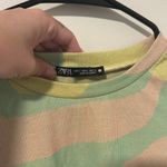 ZARA  Spring Summer Floral Pastels Ruffle Sleeve Short Sleeve Shirt Size Small Photo 1