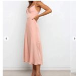 Petal and Pup  Blush Pink Tino Bustier Silky A-line Midi Slip Dress Size Large Photo 2