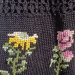 Teddi womens large shift dress with matching open knit sweater floral. See pics Black Photo 6