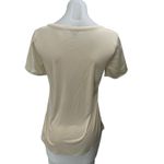 Ann Taylor Women's Cream Silky Satin Crewneck Short Sleeve Shirt Blouse Top XS Photo 1