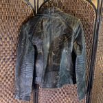 Vintage Winlit Distressed Leather Motorcycle Jacket Brown Size M Photo 3
