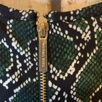Michael Kors Michael  Green, White & Black Stretchy Snakeprint Dress Size L Photo 6