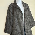 Eileen Fisher Textured Jacquard Open Front Long Jacket Duster Womens Large Photo 1
